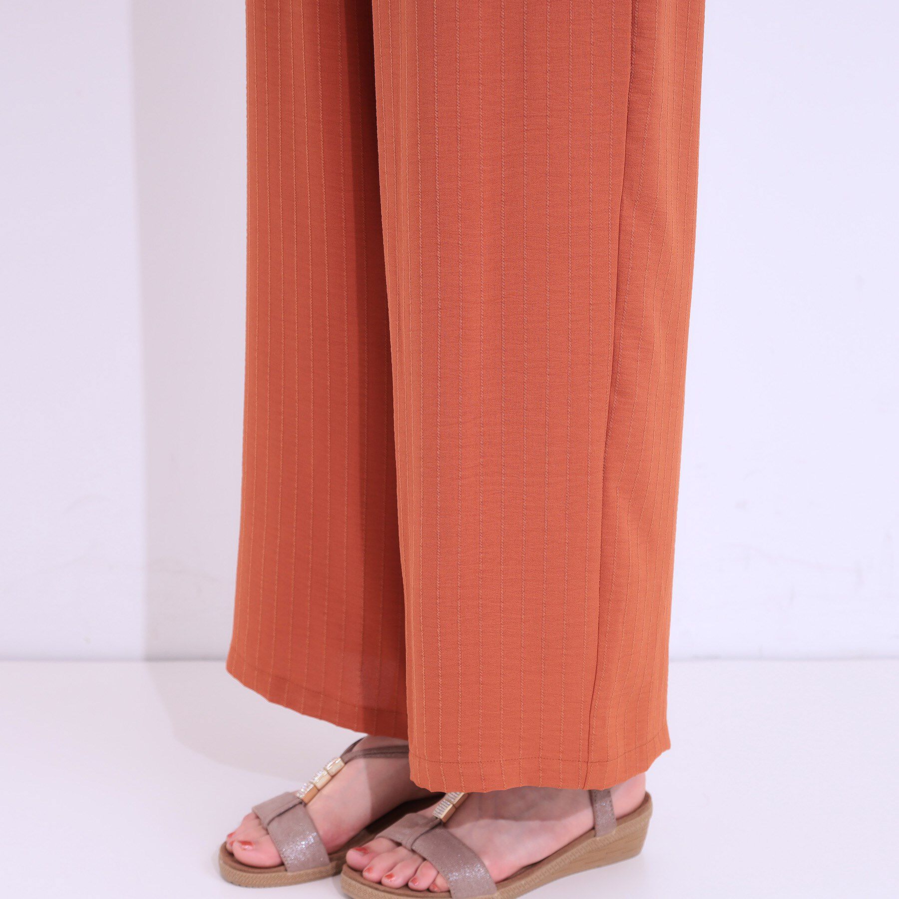 SHOO･LA･RUE「【着丈選べる/ひんやり】ストライプ見えイージーワイドパンツ」|その他|