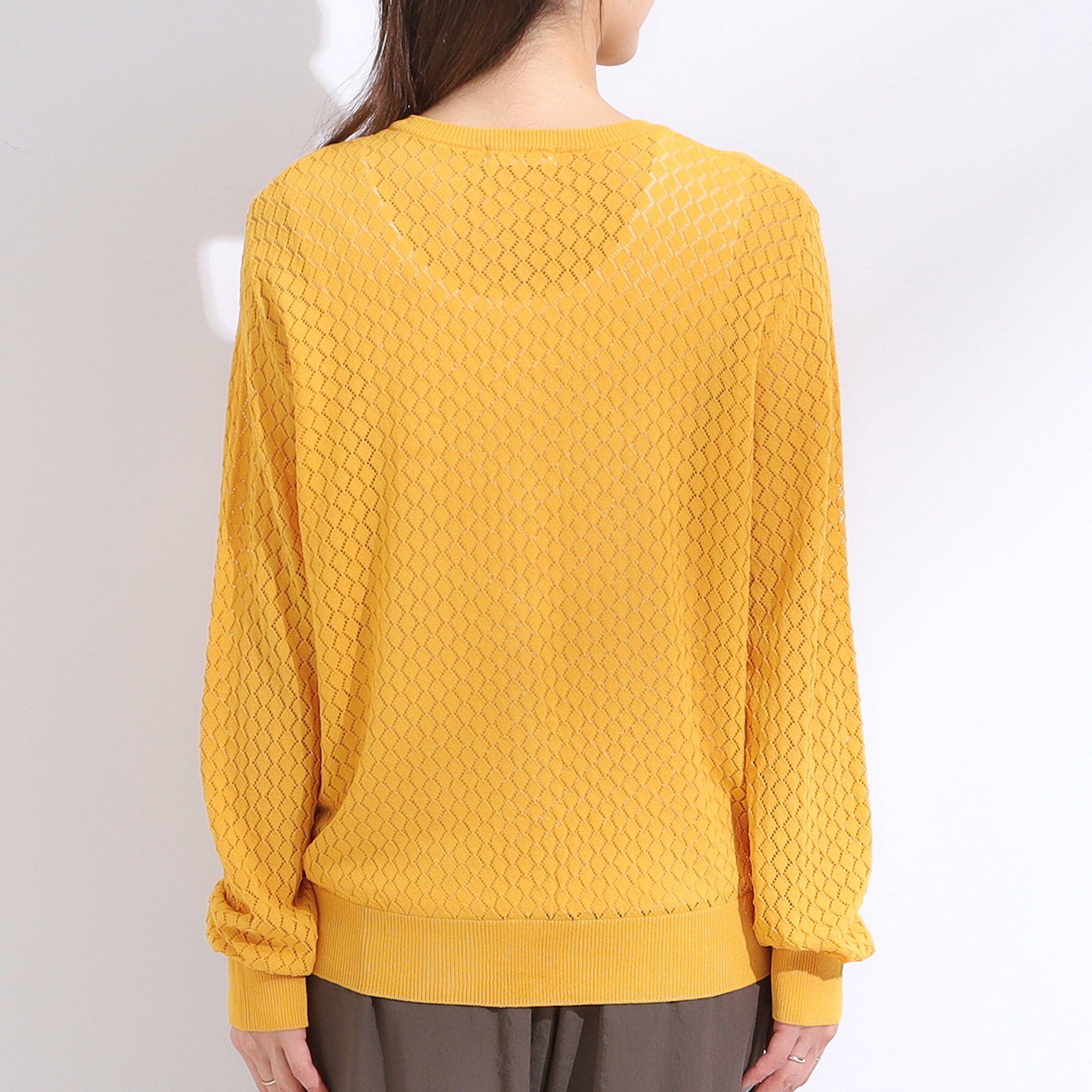 SHOO･LA･RUE「【S-LL】透かし編みが大人上品 マルチボタンニットカーディガン」|カーディガン|