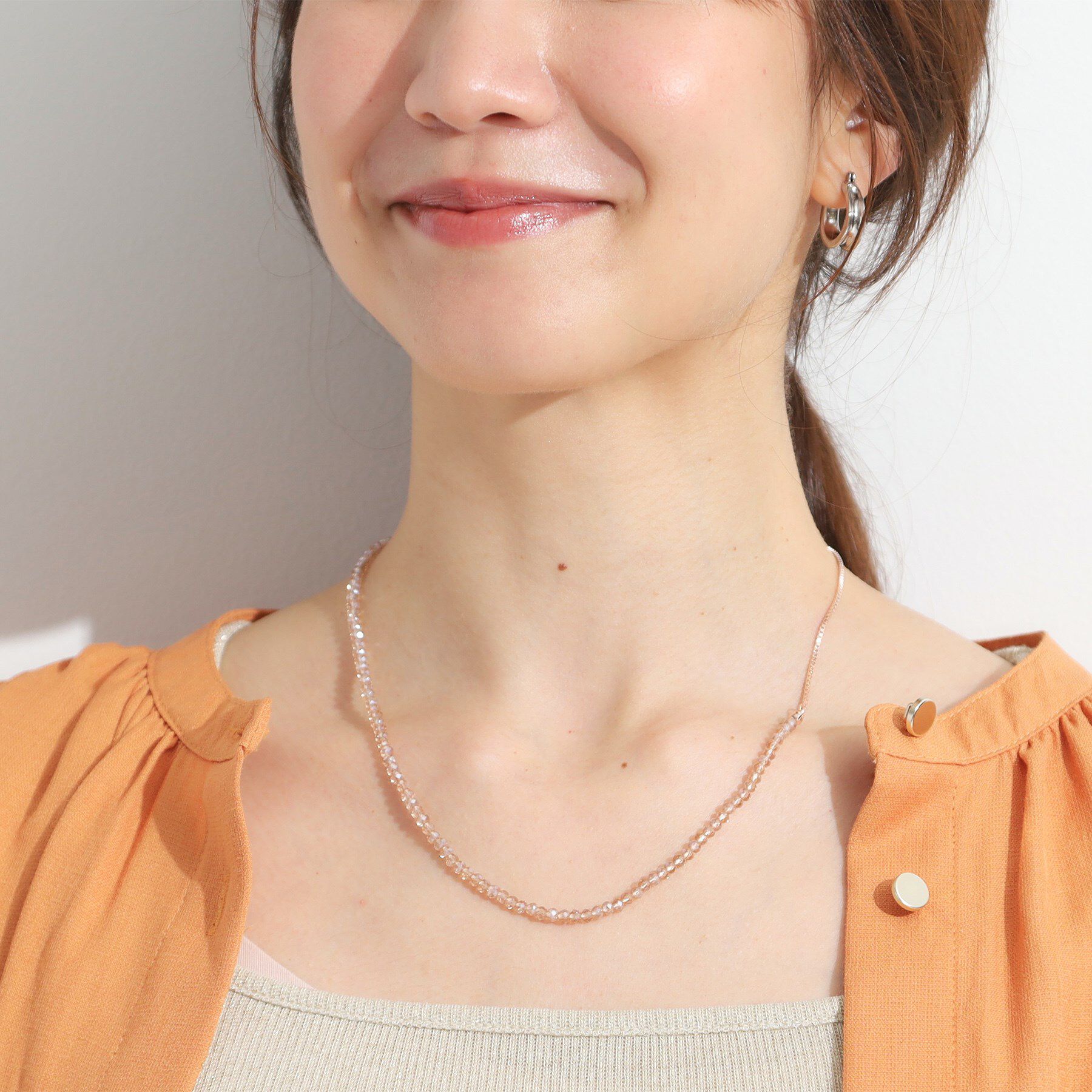 SHOO･LA･RUE「【2WAY】クリアビーズネックレス」|ネックレス|