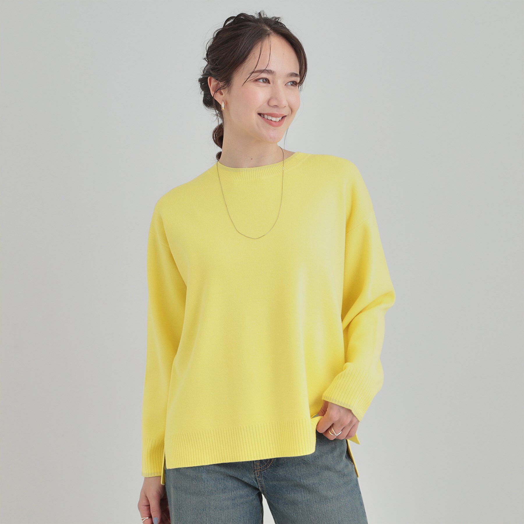 SHOO･LA･RUE「【洗濯機可/セットアップ可/毛玉になりにくい】クルーネックニット」|ニット・セーター|