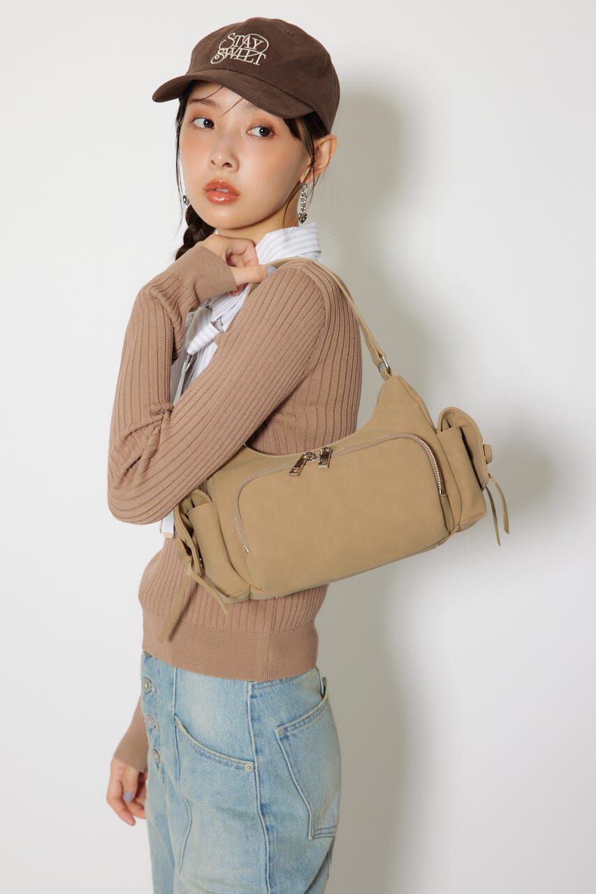 rienda「3ポケットミニリボンショルダーバッグ」|その他|BEG