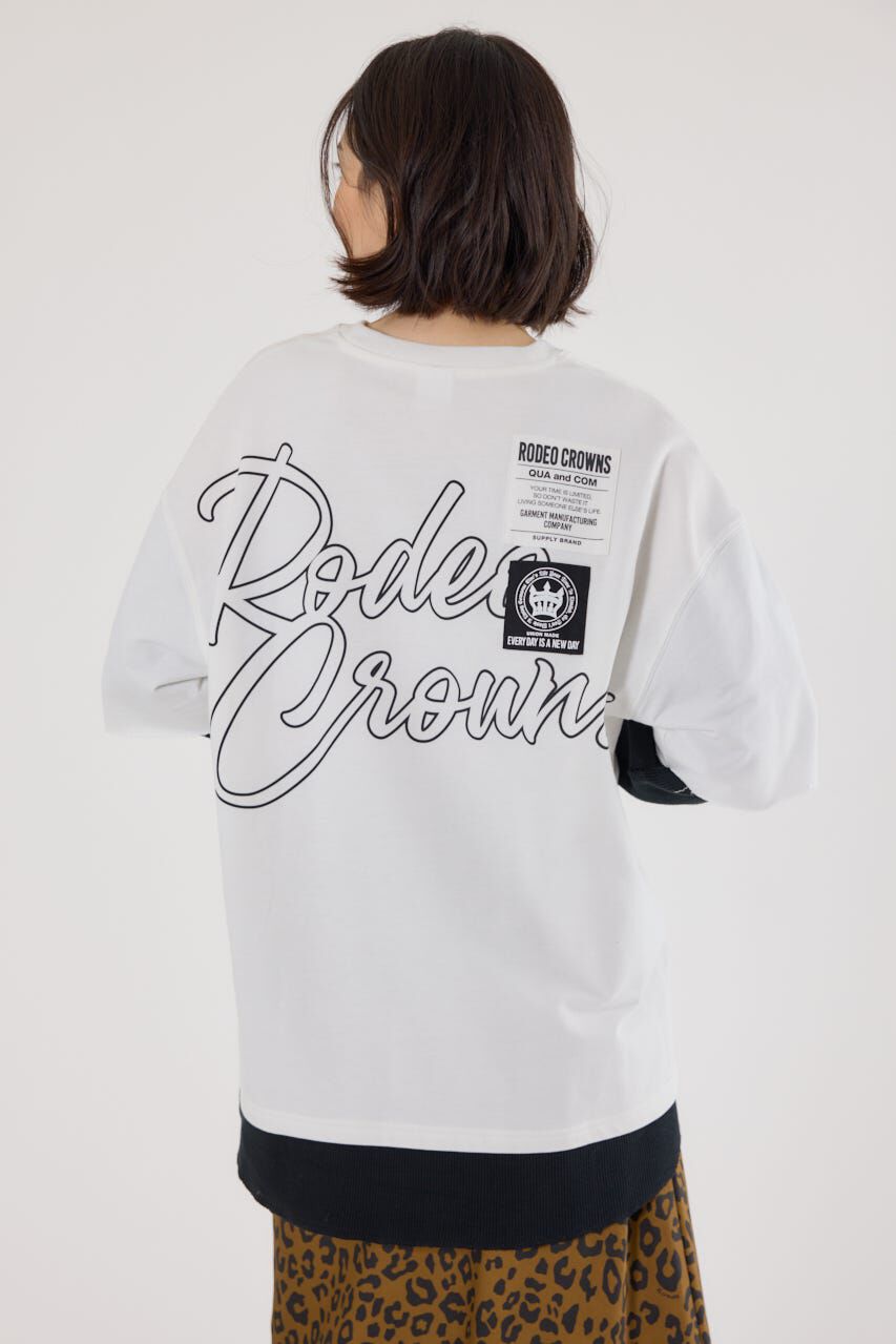 RODEO CROWNS「ルーズレイヤードライクスウェットトップス」|Tシャツ・カットソー|