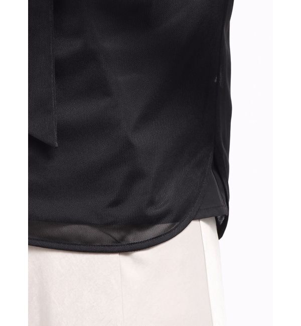 LAGUNAMOON「2WAYメッシュボウタイブラウス」|シャツ・ブラウス|