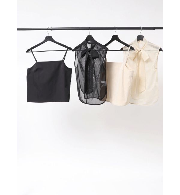 LAGUNAMOON「2WAYメッシュボウタイブラウス」|シャツ・ブラウス|