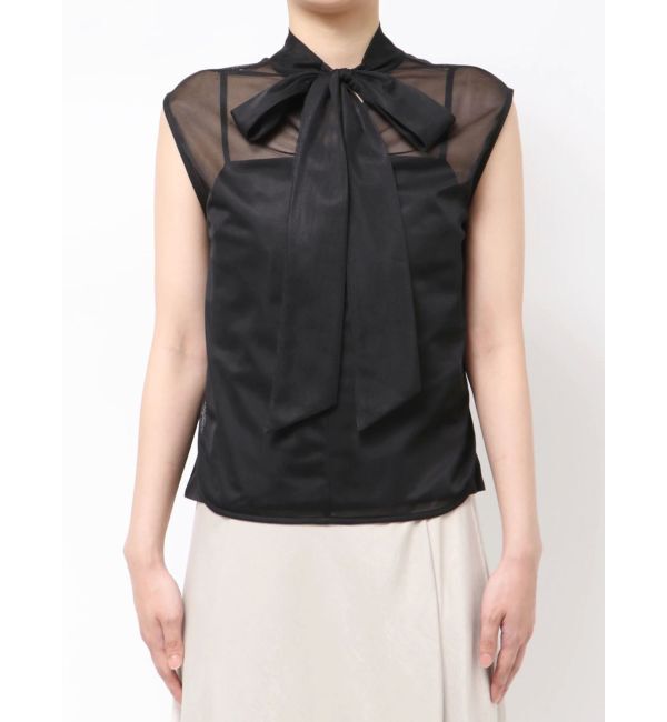 LAGUNAMOON「2WAYメッシュボウタイブラウス」|シャツ・ブラウス|