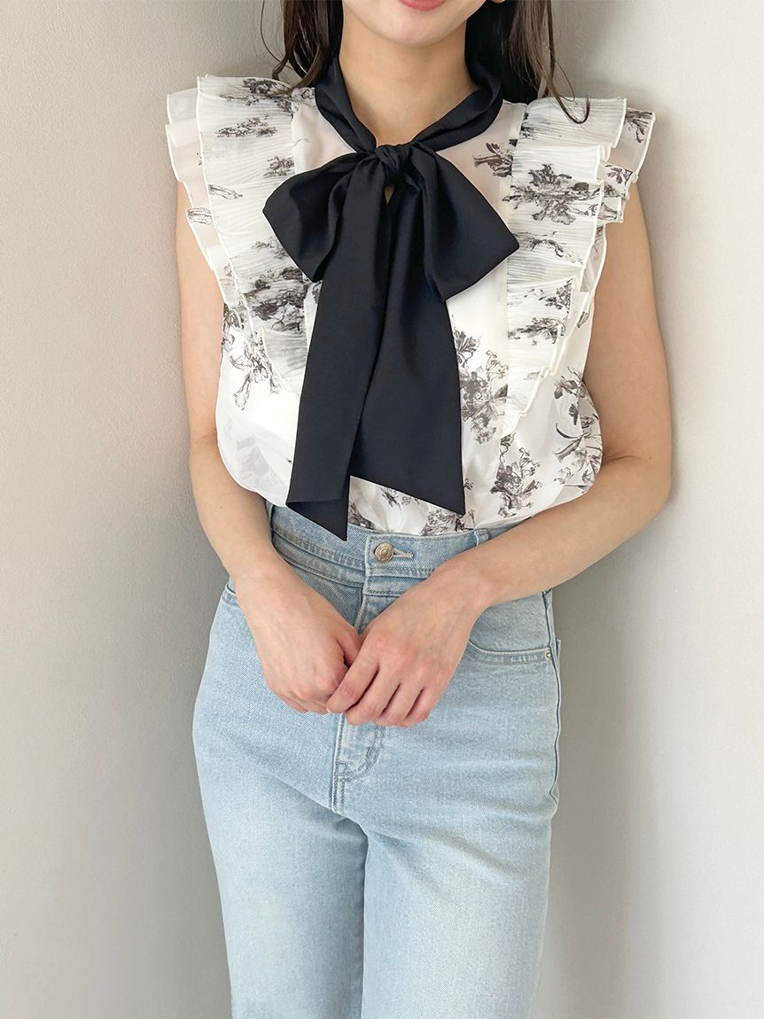 SNIDEL「ノースリボウタイブラウス」|シャツ・ブラウス|