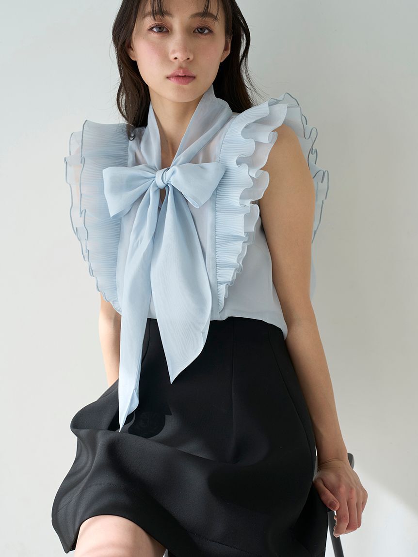 SNIDEL「ノースリボウタイブラウス」|シャツ・ブラウス|