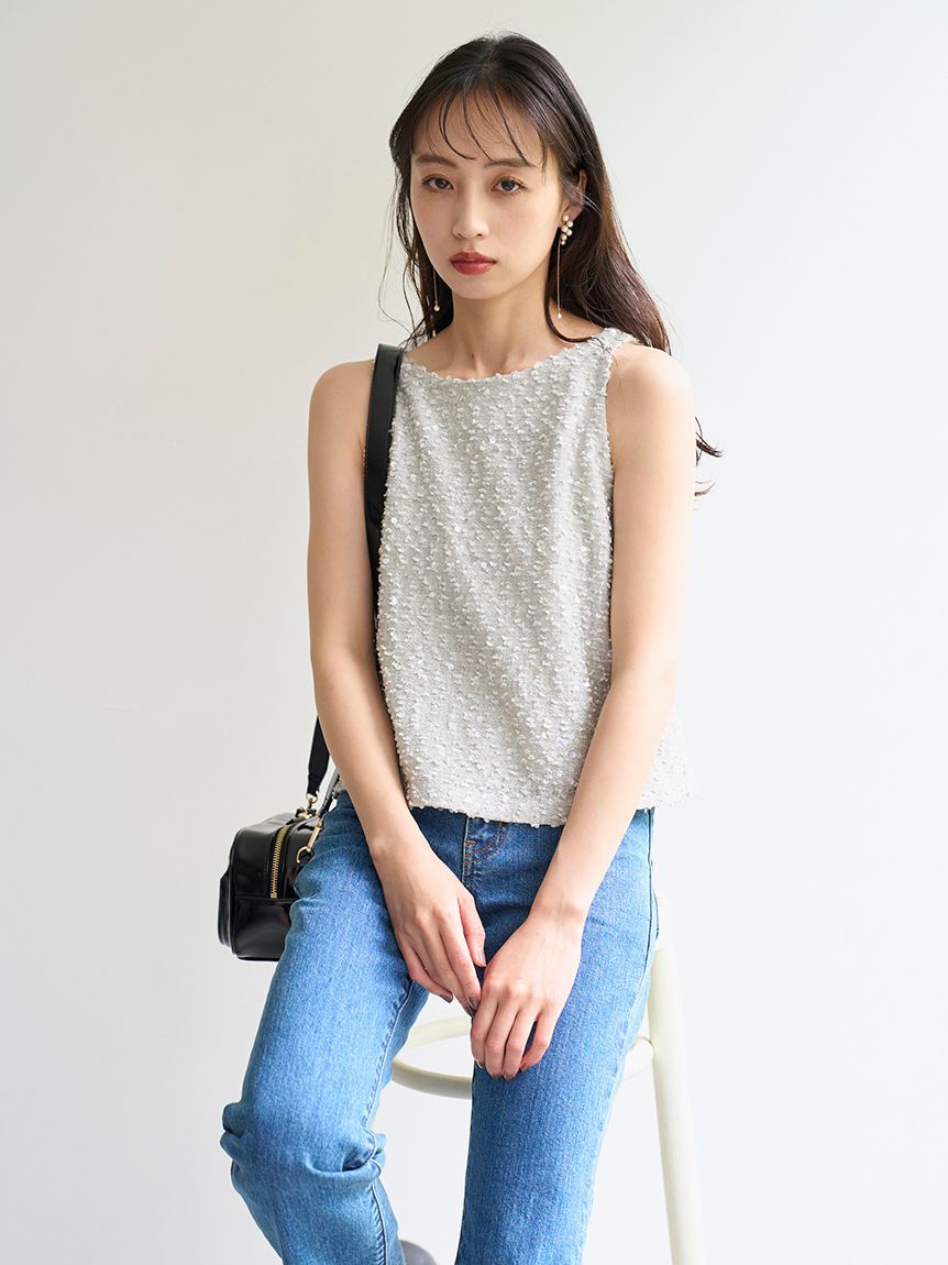 SNIDEL「ラメタンクトップス」|タンクトップ|