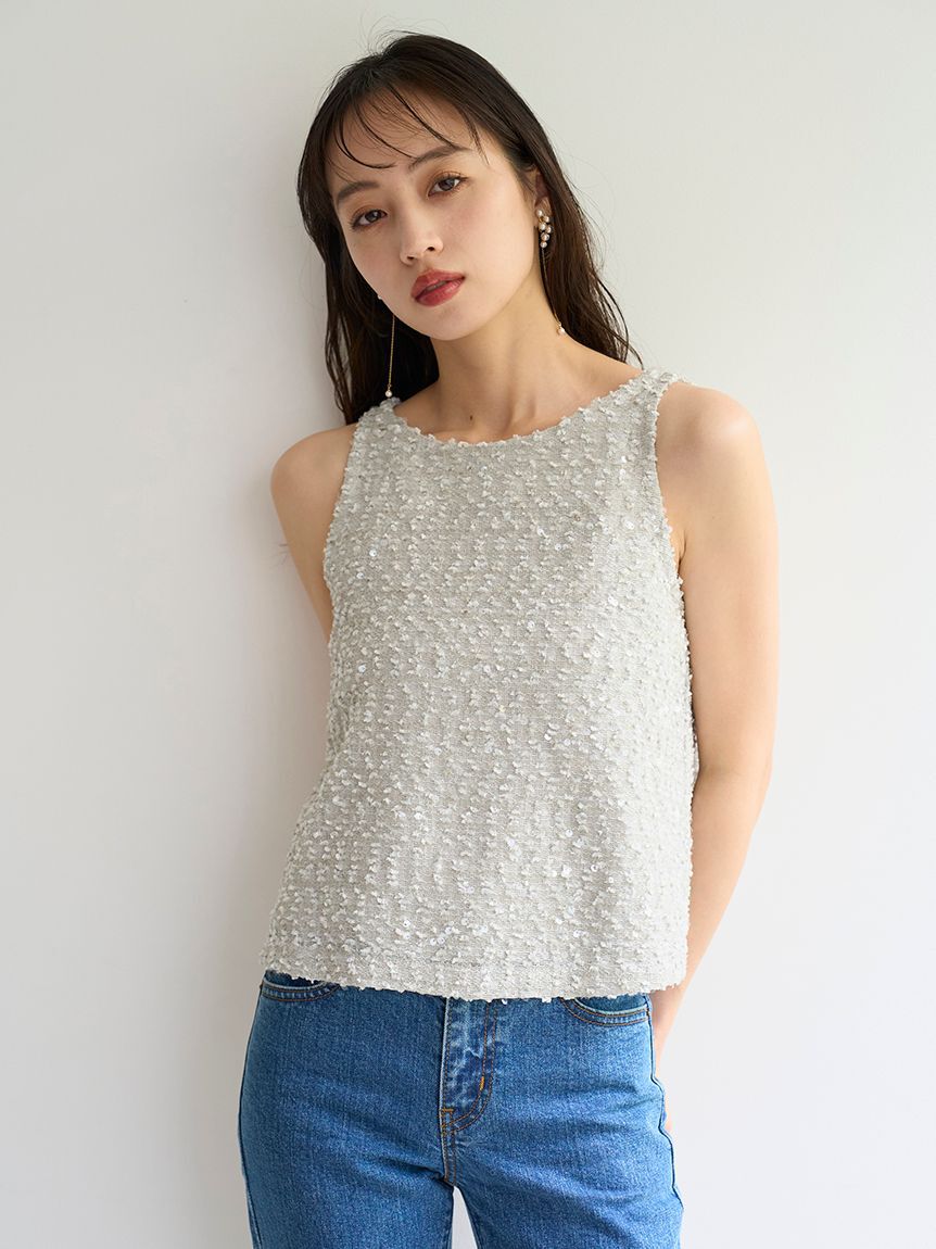 SNIDEL「ラメタンクトップス」|タンクトップ|