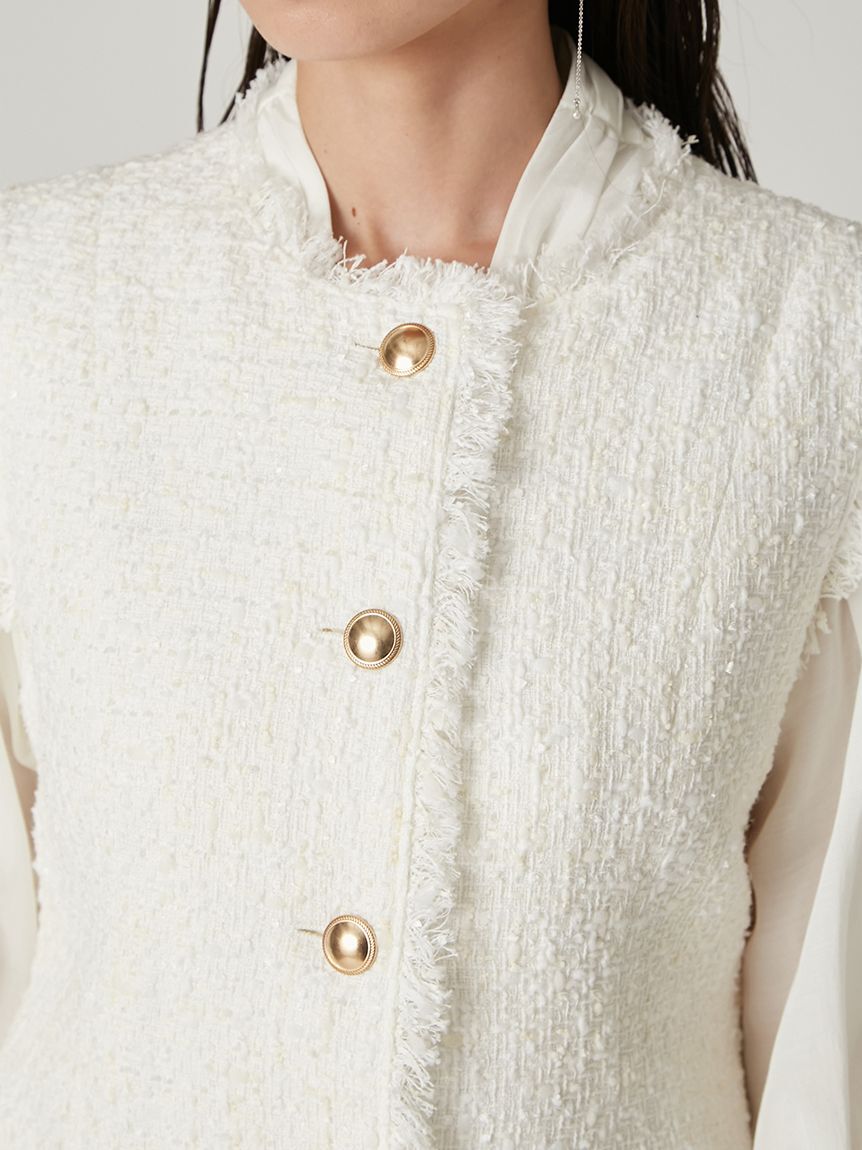 FRAY I.D「ツイードペプラムジレ」|ダウンベスト・ベスト|