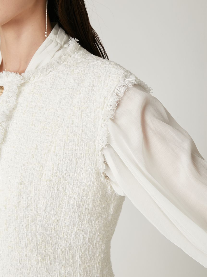 FRAY I.D「ツイードペプラムジレ」|ダウンベスト・ベスト|