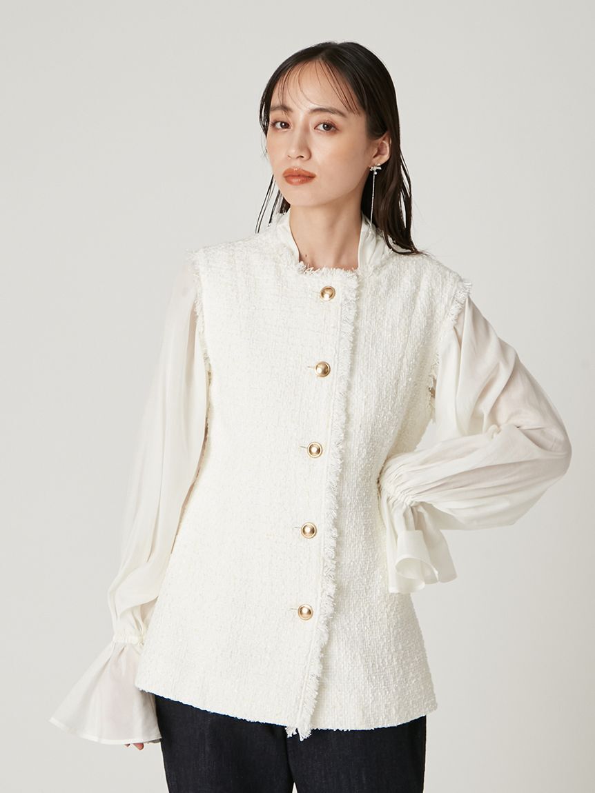 FRAY I.D「ツイードペプラムジレ」|ダウンベスト・ベスト|