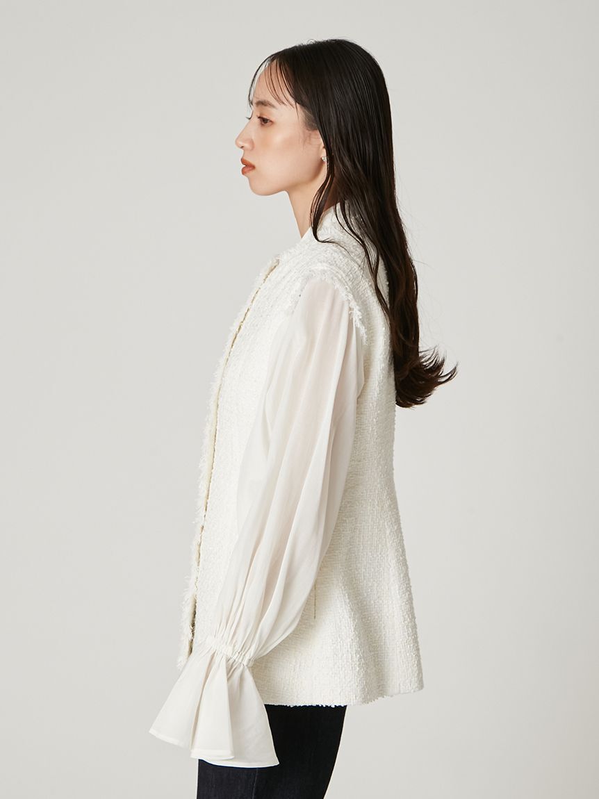 FRAY I.D「ツイードペプラムジレ」|ダウンベスト・ベスト|