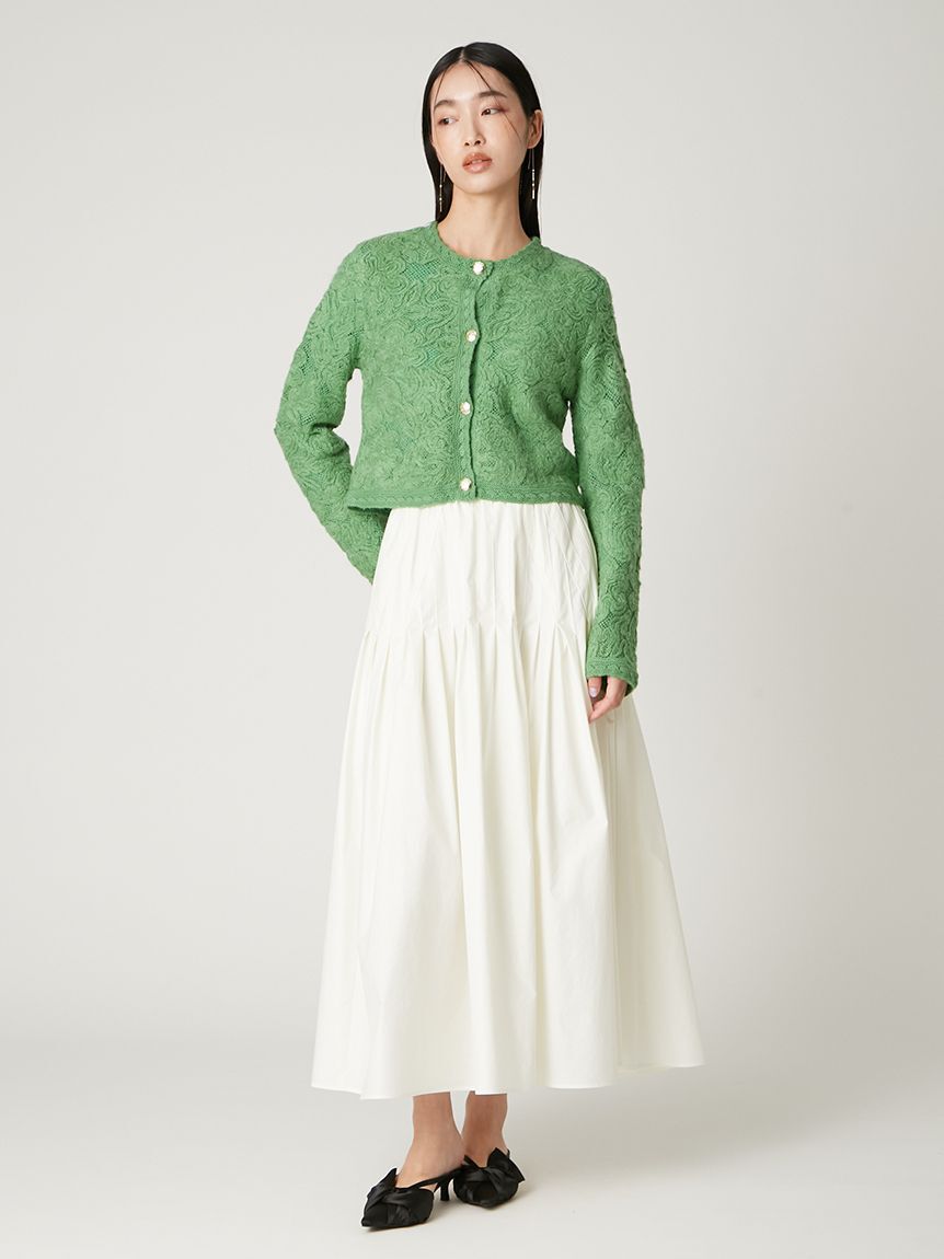 FRAY I.D「エンブロイダリーニットジャケット」|ニット・セーター|