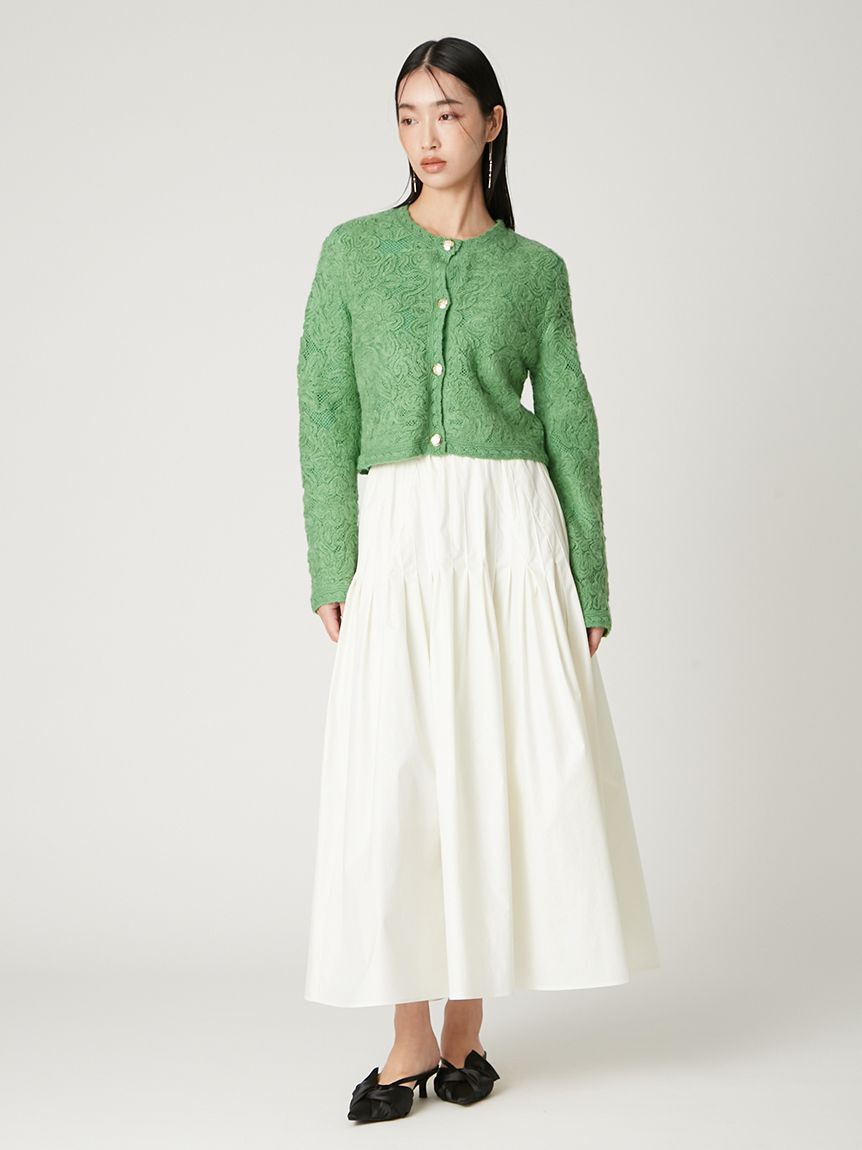 FRAY I.D「エンブロイダリーニットジャケット」|ニット・セーター|