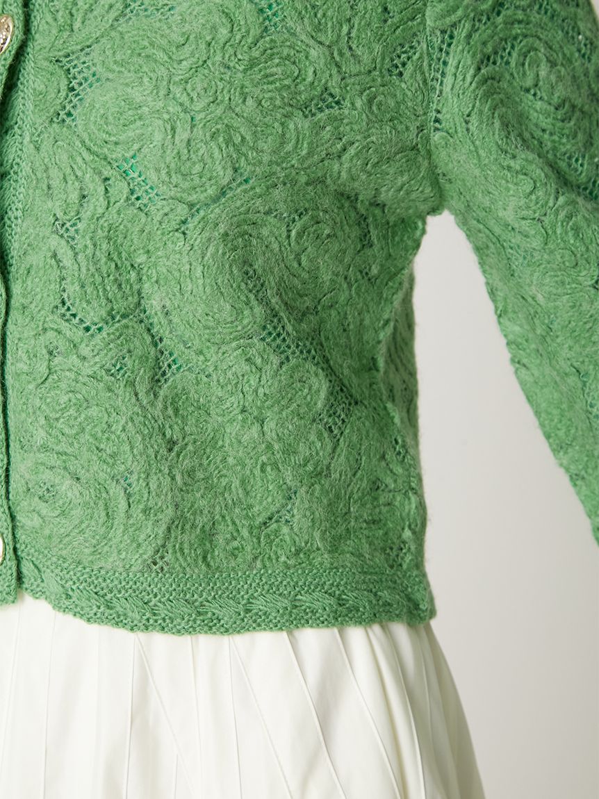 FRAY I.D「エンブロイダリーニットジャケット」|ニット・セーター|