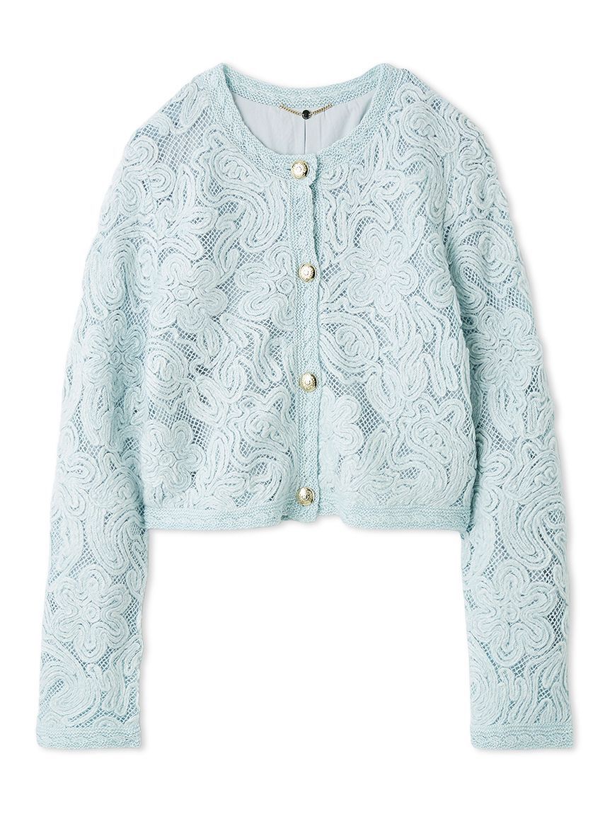 FRAY I.D「エンブロイダリーニットジャケット」|ニット・セーター|LBLU