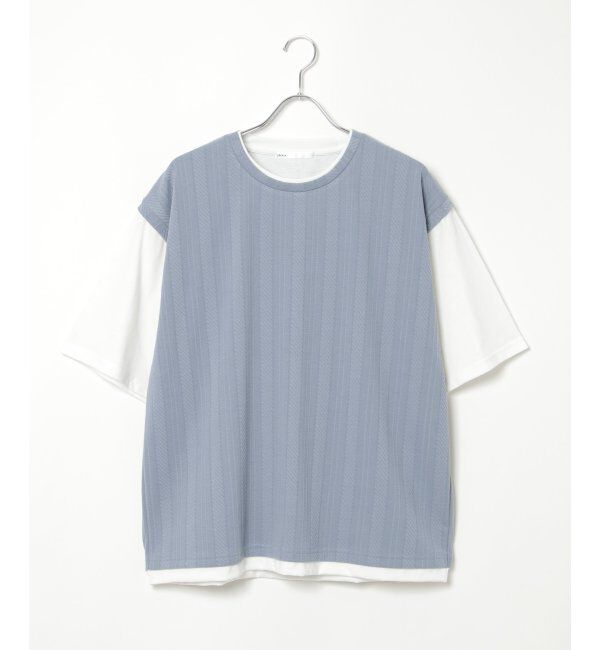 ikka「5分袖フェイクベストTシャツ」|Tシャツ・カットソー|