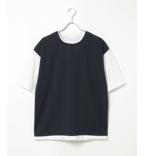 ikka「5分袖フェイクベストTシャツ」|Tシャツ・カットソー|