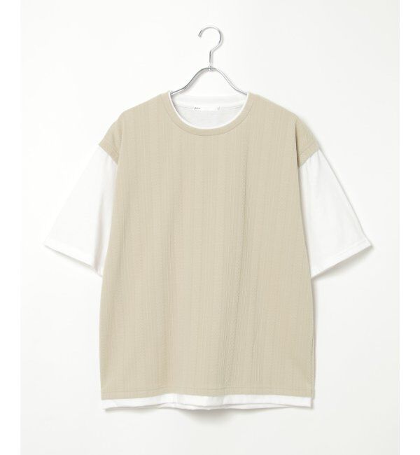 ikka「5分袖フェイクベストTシャツ」|Tシャツ・カットソー|