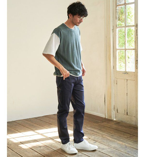 ikka「5分袖フェイクベストTシャツ」|Tシャツ・カットソー|