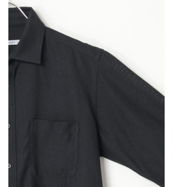 IKKA LOUNGE「7分袖シャリルジャージスイスカラーシャツ」|シャツ・ブラウス|