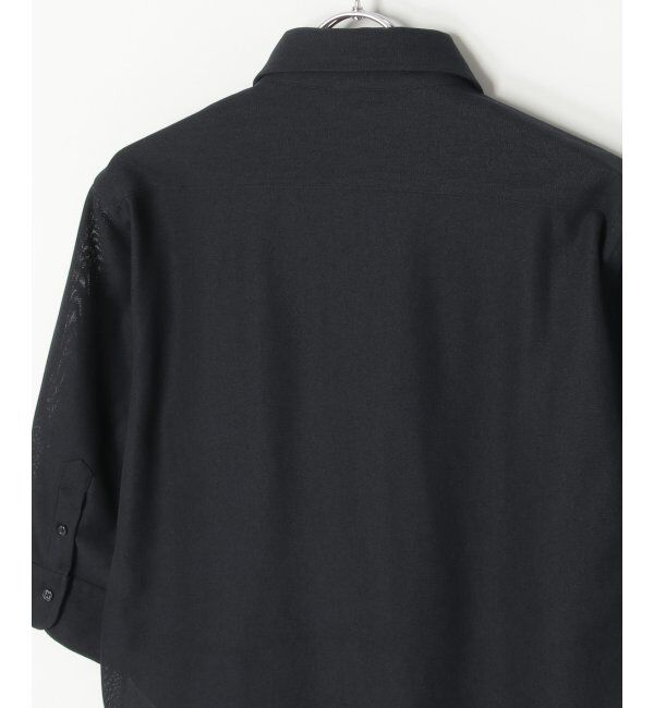 IKKA LOUNGE「7分袖シャリルジャージスイスカラーシャツ」|シャツ・ブラウス|