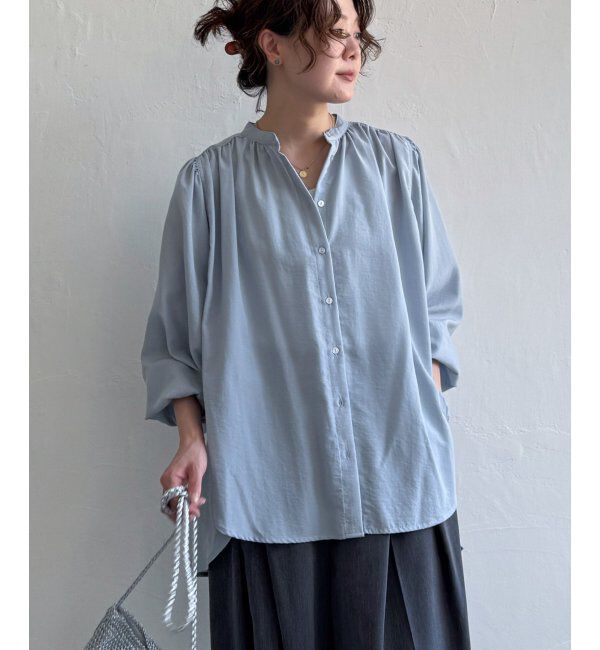 Lbc with Life「キリュウゾメバンドカラーチュニック」|シャツ・ブラウス|