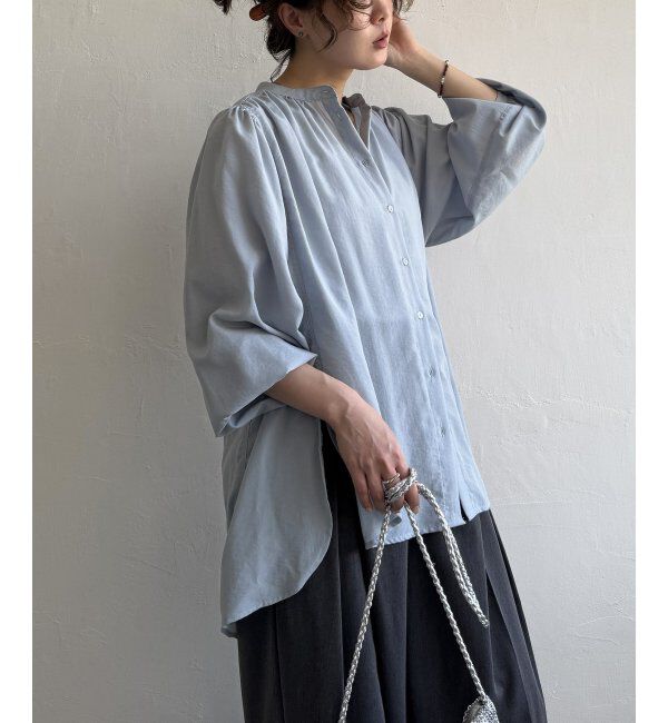 Lbc with Life「キリュウゾメバンドカラーチュニック」|シャツ・ブラウス|