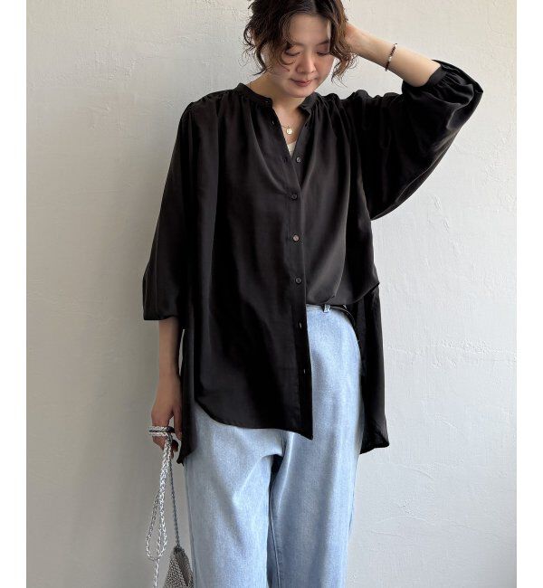 Lbc with Life「キリュウゾメバンドカラーチュニック」|シャツ・ブラウス|