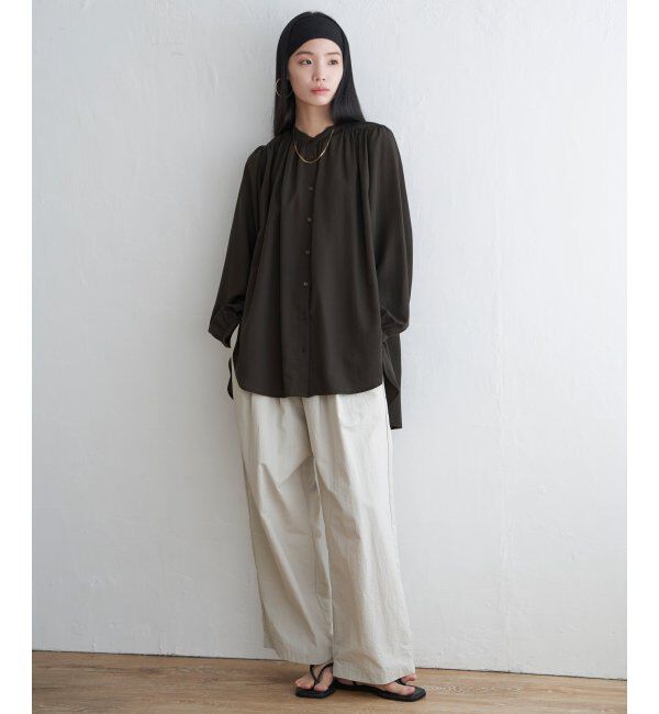 Lbc with Life「キリュウゾメバンドカラーチュニック」|シャツ・ブラウス|