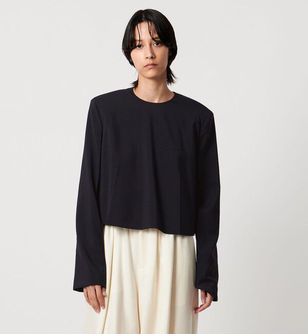 AEWEN MATOPH「＜AEWEN MATOPH＞パワーショルダープレス プルオーバーブラウス 」|シャツ・ブラウス|NAVY