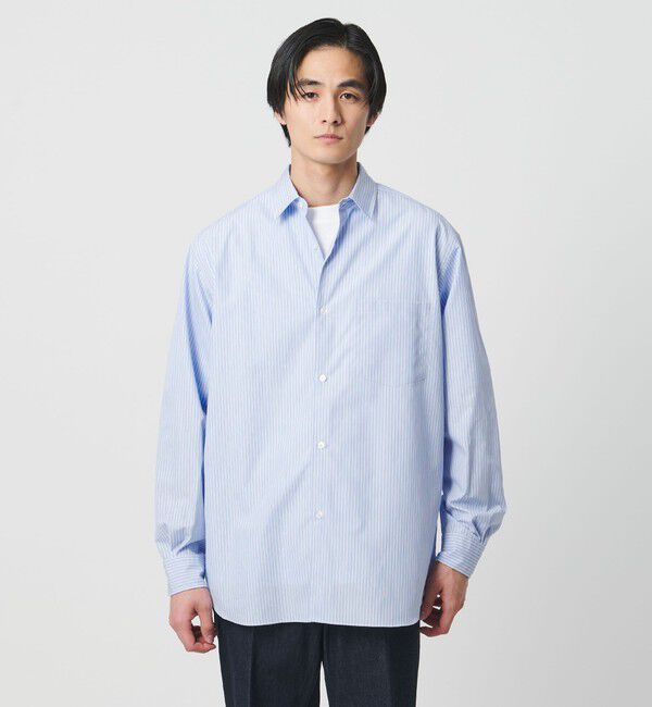 UNITED ARROWS「カリビアーナミルズ ポプリン レギュラーカラーシャツ」|シャツ・ブラウス|LT.BLUE