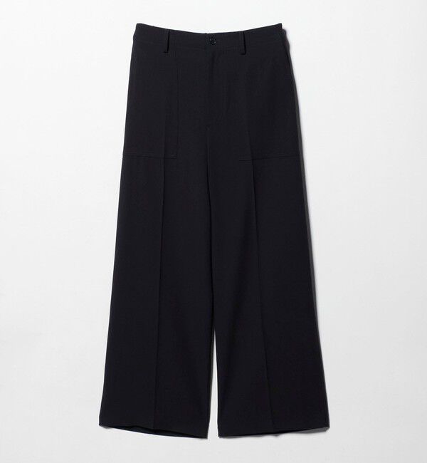 UNITED ARROWS「アセテートポリエステル ベイカーパンツ」|チノ|NAVY