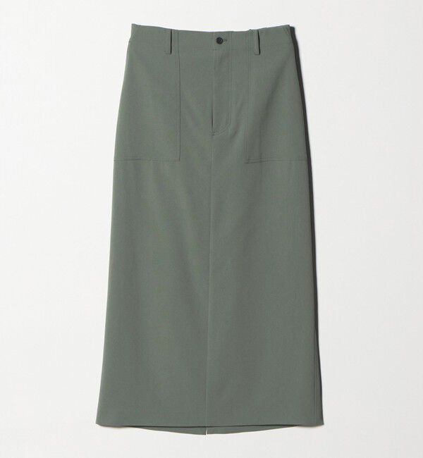 UNITED ARROWS「アセテートポリエステル ベイカースカート」|タイト|OLIVE