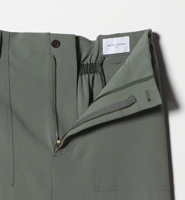 UNITED ARROWS「アセテートポリエステル ベイカースカート」|タイト|