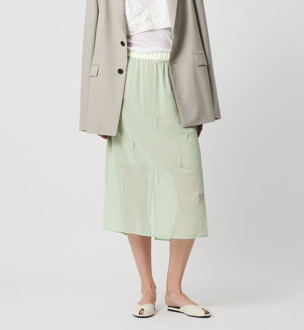 AEWEN MATOPH「＜AEWEN MATOPH＞シアービーズフリンジスカート」|スカート|LIME