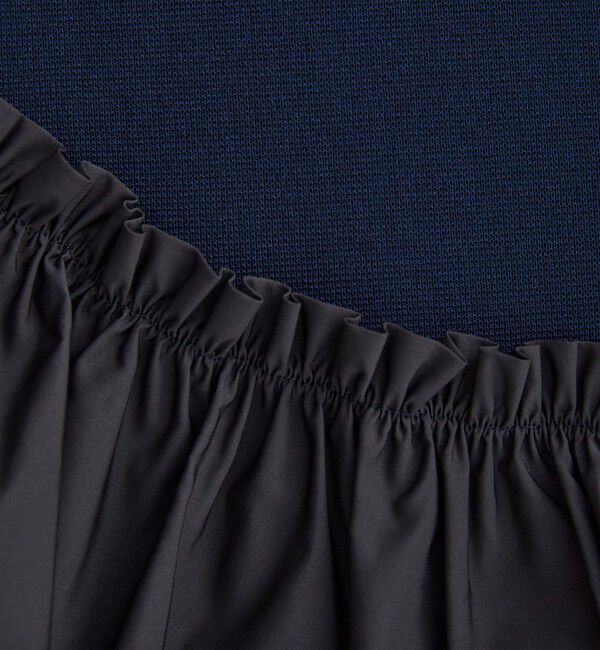 UNITED ARROWS green label relaxing「タフタ ドッキング ペプラム プルオーバー ニット ウォッシャブル」|ニット・セーター|