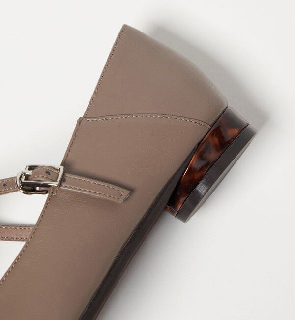 UNITED ARROWS green label relaxing「ポインテッド Tストラップ フラットシューズ 撥水」|パンプス|