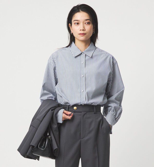 UNITED ARROWS green label relaxing「フェイクパールボタン シャツ」|シャツ・ブラウス|