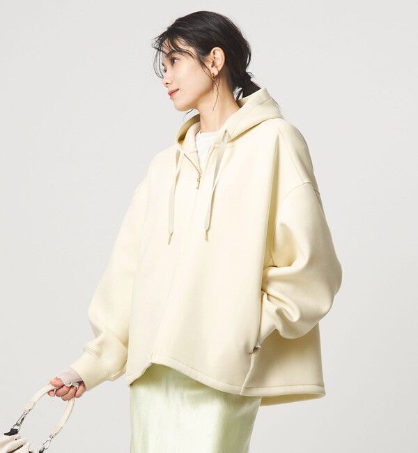 UNITED ARROWS green label relaxing「［size SHORTあり］ダンボール ジップ フーディ」|パーカー|OFF WHITE