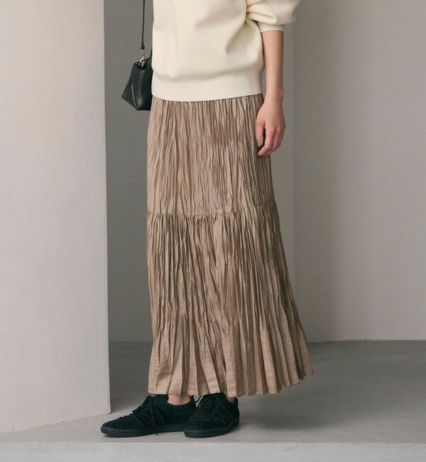 BEAUTY&YOUTH UNITED ARROWS「ポリエステル チンツプリーツ スカート」|スカート|BEIGE