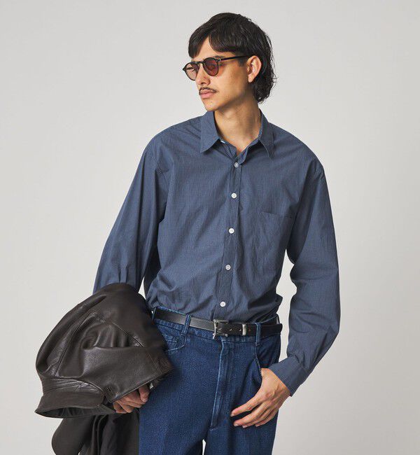 STEVEN ALAN「＜Steven Alan＞ オーガニックコットン マイクロチェック リバースシーム シャツ LOOSE」|シャツ・ブラウス|