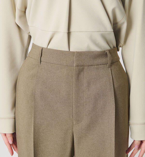 BEAUTY&YOUTH UNITED ARROWS「【WEB限定 Wardrobe DAILY MINIMAL】メランジ タックストレートパンツ ウォッシャブル」|スラックス|