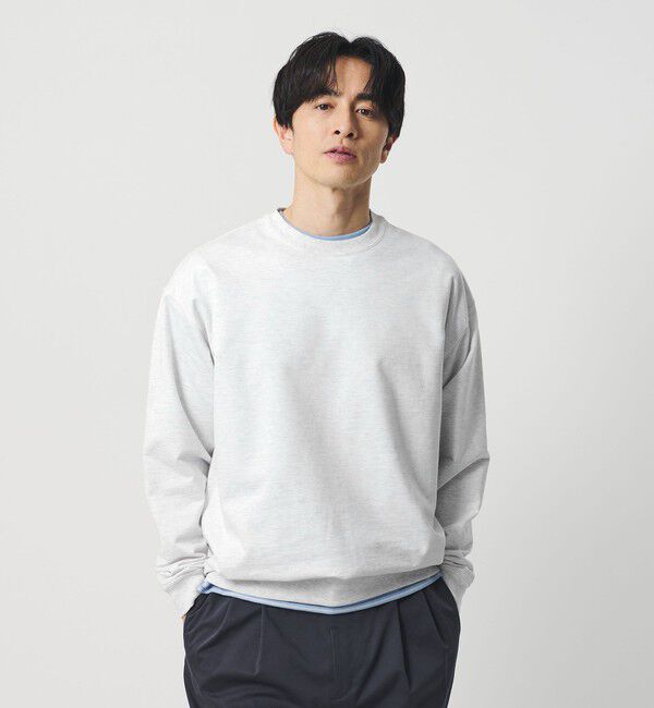 BEAUTY&YOUTH UNITED ARROWS「カネマサメリヤス 36G クルーネック スウェット -MADE IN JAPAN-」|Tシャツ・カットソー|LT.GRAY