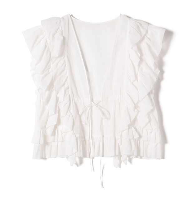 SHIPS for women「〈手洗い可能〉フリル ノースリーブ ブラウス ◇」|シャツ・ブラウス|