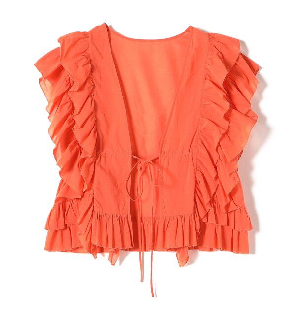 SHIPS for women「〈手洗い可能〉フリル ノースリーブ ブラウス ◇」|シャツ・ブラウス|