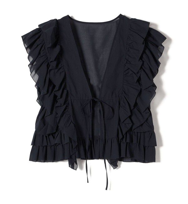 SHIPS for women「〈手洗い可能〉フリル ノースリーブ ブラウス ◇」|シャツ・ブラウス|