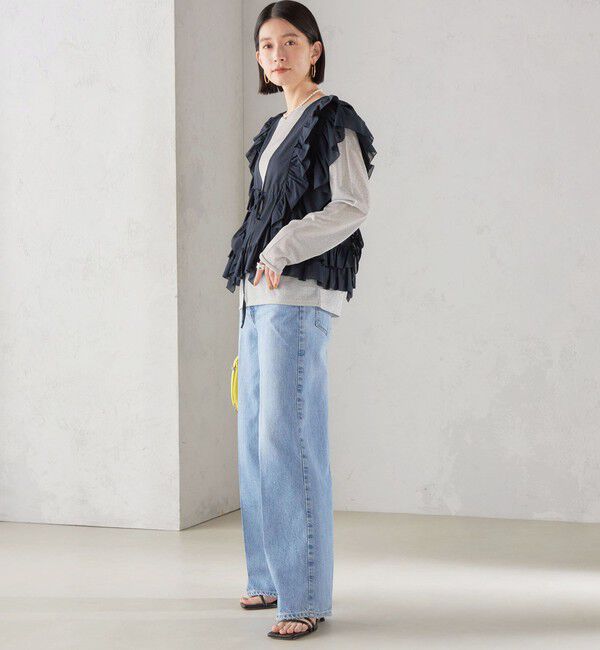 SHIPS for women「〈手洗い可能〉フリル ノースリーブ ブラウス ◇」|シャツ・ブラウス|