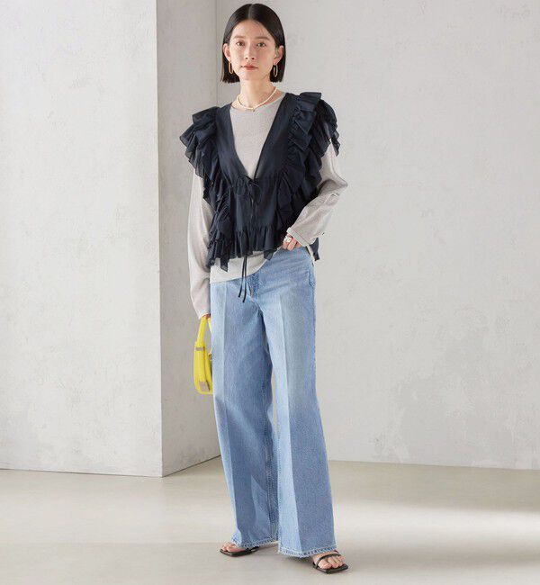 SHIPS for women「〈手洗い可能〉フリル ノースリーブ ブラウス ◇」|シャツ・ブラウス|